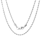 Sterling Silver Yellow Gold Rope Chain 1.5mm (16"-30")