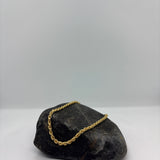 Sterling Silver Yellow Gold Plated Rope Chain 3mm (16"-30")
