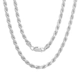 Sterling Silver Yellow Gold Plated Rope Chain 3mm (16"-30")