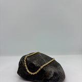 Sterling Silver Yellow Gold Plated Rope Chain 3mm (16"-30")