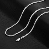 Sterling Silver Yellow Gold Plated Rope Chain 3mm (16"-30")