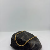 Sterling Silver Yellow Gold Plated Rope Chain 2.5mm (16"-30")