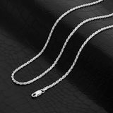 Sterling Silver Yellow Gold Plated Rope Chain 2.5mm (16"-30")