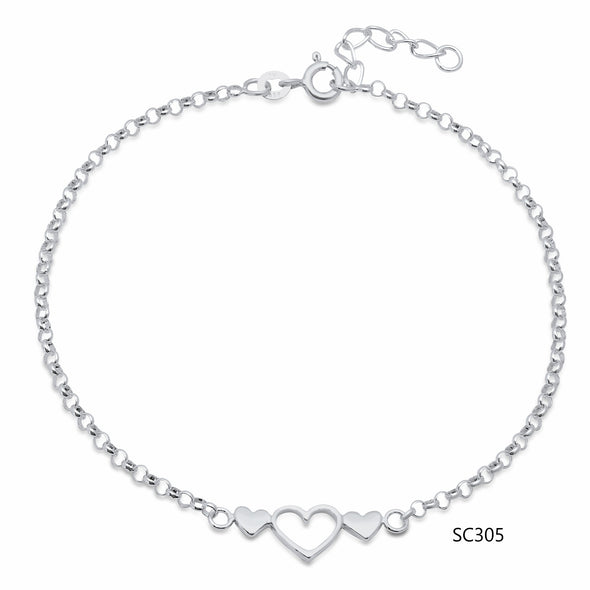 Sterling Silver Anklet Bracelets Collection