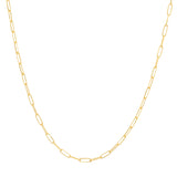 Gold Plated Silver Paperclip Chain 2mm (16"- 30")