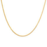Sterling Silver Yellow Gold Plated Mini Cuban Link Chain 2mm (16"-24")