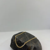 Sterling Silver Yellow Gold Plated Cuban Link Chain 2.8mm (18"-30")