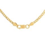Sterling Silver Yellow Gold Plated Cuban Link Chain 2.8mm (18"-30")