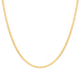 Sterling Silver Yellow Gold Plated Cuban Link Chain 2.8mm (18"-30")