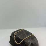 Sterling Silver Yellow Gold Plated Cuban Link Chain 2.8mm (18"-30")