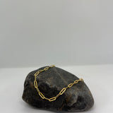 Sterling Silver Yellow Gold Plated Paper Clip Chain 4mm (18"-30")
