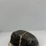 Sterling Silver Yellow Gold Plated Paper Clip Chain 4mm (18"-30")
