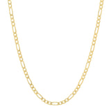 Gold Plated Silver Pave Figaro Chain 2.80 mm