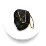 Gold Plated Silver Pave Figaro Chain 2.80 mm
