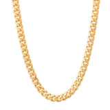 Sterling Silver Yellow Gold Plated 210 Miami Cuban Link 7mm (18"-30")