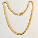 Sterling Silver Yellow Gold Plated 210 Miami Cuban Link 7mm (18"-30")