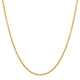 Gold Plated Sterling Silver Rounded Box Chain 1.9mm