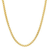 Gold Plated Sterling Silver Rounded Box Chain (3.3mm)