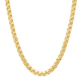 Gold Plated Sterling Silver Rounded Box Chain 5mm