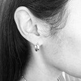 Sterling Silver Huggie Hoop Earrings