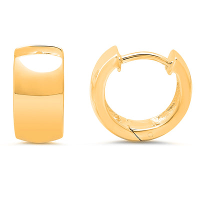 Gold Plated Silver Huggie Hoop Earrings