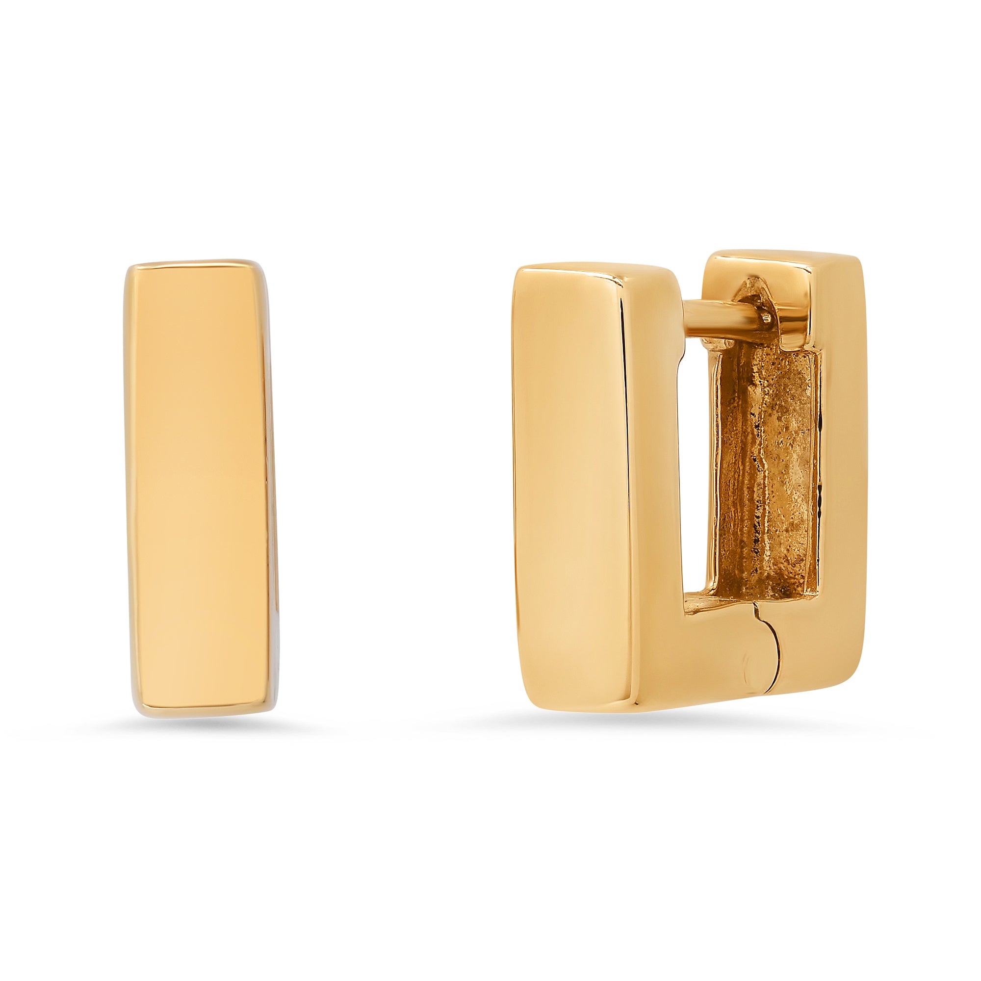 Gold Plated Silver Huggie Hoop Earrings