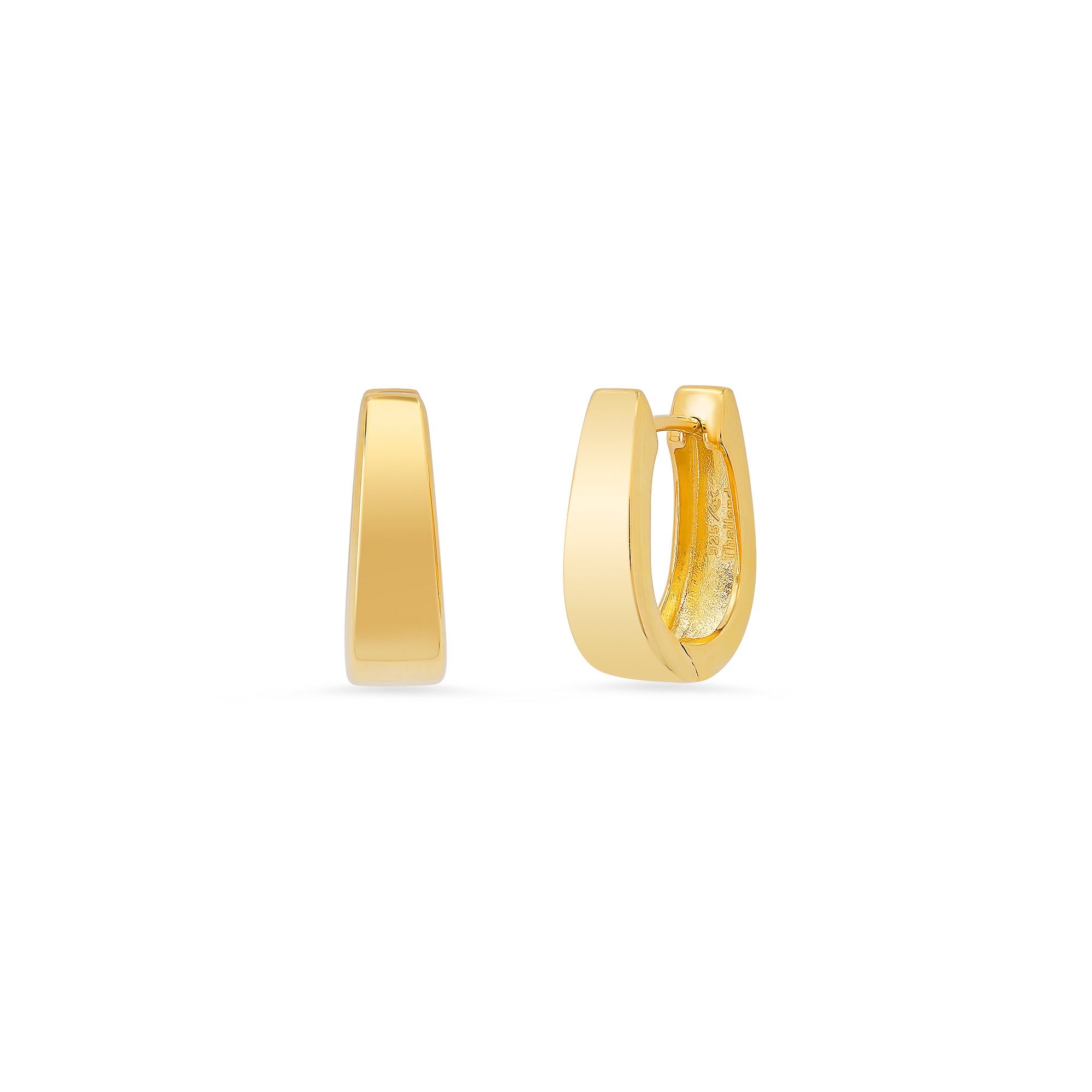 Gold Plated Silver Huggie Hoop Earrings