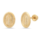 Gold Plated  Silver Guadalupe Stud Earring