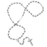Gold or Platinum Plated Silver Rosary Necklace Filigree Bead 4mm (24")