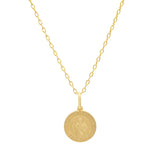 Gold Plated Silver St. Jude Medal Necklace 15 mm