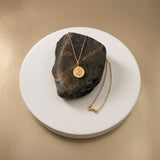Gold Plated Silver St. Michael Medal Necklace 15 mm
