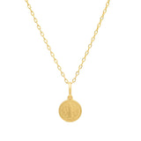 Gold Plated Silver St. Benedict (San Benito) Medal Necklace 12 mm