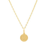 Gold Plated Silver St. Benedict (San Benito) Medal Necklace 12 mm