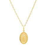 Gold Plated Silver St. Peregrine Medal Necklace 20 mm