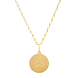 Gold Plated Silver Scapular Medal Necklace 15 mm