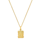 Gold Plated Silver Saint Necklace