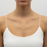 Gold Plated Silver Holy Mary Scapular Necklace