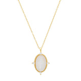 Gold Plated Silver Oval Mary Necklace
