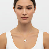 Gold Plated Silver Oval Mary Necklace