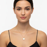 Gold Plated Silver Round Mary Necklace
