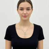 Gold Plated Silver with Turquoise Enamel Mary Necklace