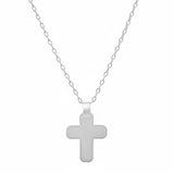 Gold Plated Silver Polished Cross Necklace