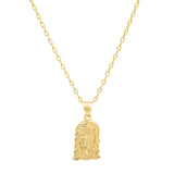 Gold Plated Silver Holy Face Necklace