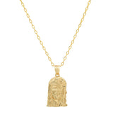 Gold Plated Silver Holy Face Necklace