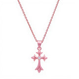 Sterling Silver Gold Plated Catherine Cross Necklace