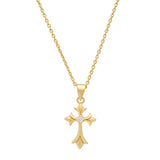 Sterling Silver Gold Plated Catherine Cross Necklace