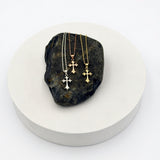 Sterling Silver Gold Plated Catherine Cross Necklace