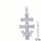 Sterling Silver Yellow Gold Plated Cara Vaca Crucifix Pendant