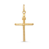 Sterling Silver Yellow Gold Plated Nazareth Crucifix Pendant