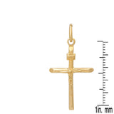 Sterling Silver Yellow Gold Plated Nazareth Crucifix Pendant